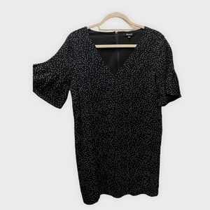 Madewell Polka Dot Ruffle Sleeve shift dress size 4